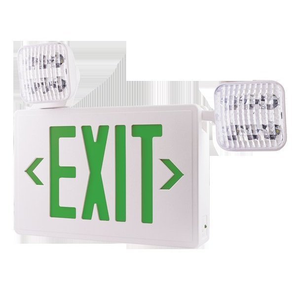 Elco Lighting LED Exit Sign and LED Emergency Light Combo, EE94HG EE94HG